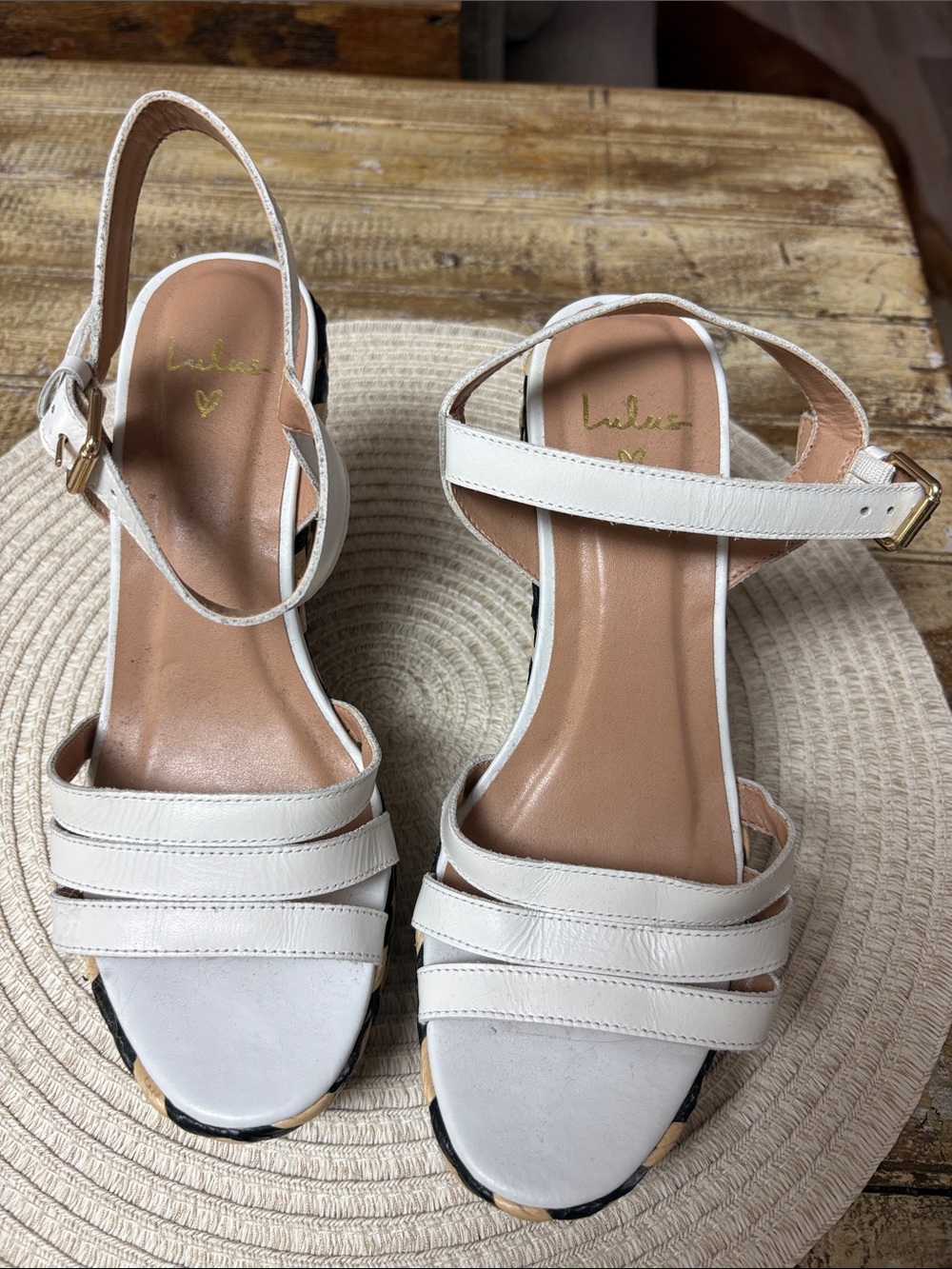 Lulu's White Leather Multi-Strap Ankle Buckle Sandals